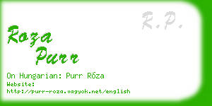 roza purr business card